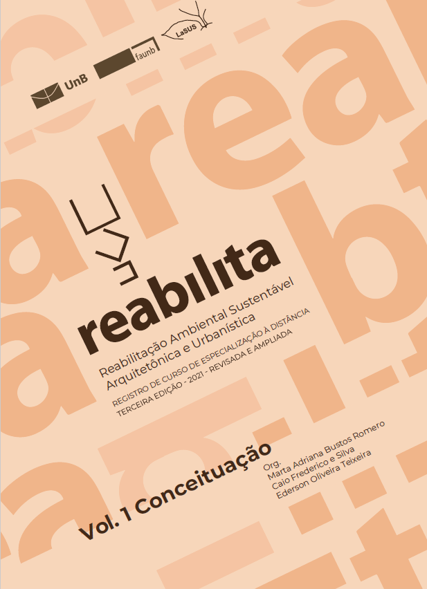 Capa para Reabilitação: Reabilitação Ambiental Sustentável Arquitetônica e Urbanística - Registro de Curso de Especialização à Distância - Terceira edição